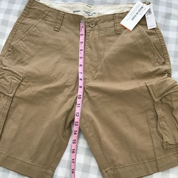 Beige Cargo Old Navy cargo men’s shorts safari soft cotton spandex elastane 31 - Picture 7 of 10